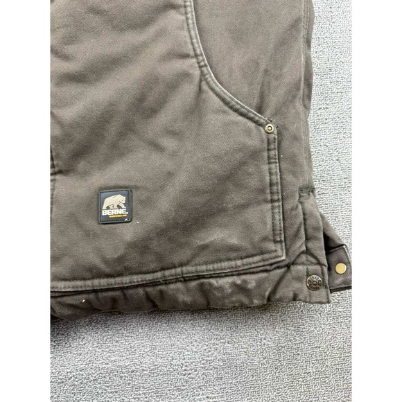 Berne Chore Coat Jacket Men XL Brown Highland Washed Duck Canvas Quilt CH377OD - Picture 10 of 14